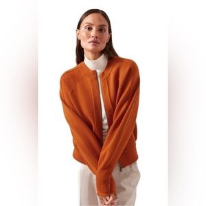 Athleta Sequoia Cardigan Orange Small